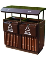 景區(qū)古典兩分類(lèi)鋼木金箍棒桶